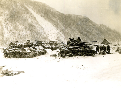 Koreakrieg,Schlacht um den Changjin-Stausee, US-Panzer 1950 - Korean War, Chosin Reservoir battle -