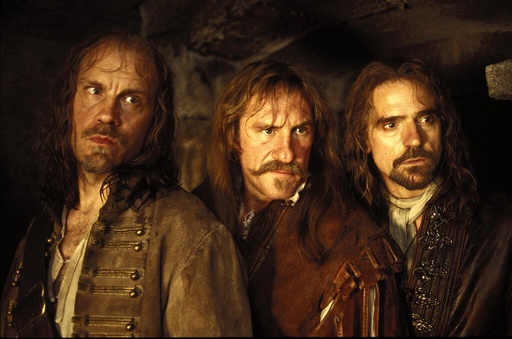 GERARD DEPARDIEU, JEREMY IRONS and JOHN MALKOVICH in THE MAN IN THE IRON MASK (1998), directed by RANDALL WALLACE.