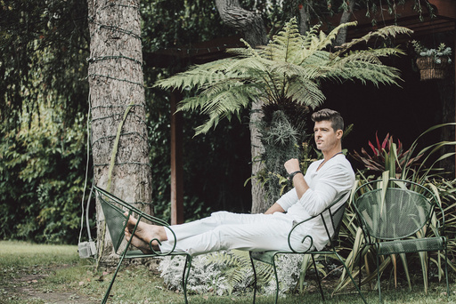 Robin Thicke at Conway Studios in Los Angeles.