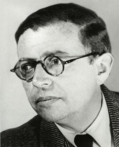 Jean-Paul Sartre,Porträtaufnahme um 1950 - Jean-Paul Sartre / Portrait / c.1950 -