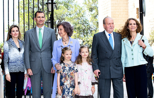 Spanish Royal family attends Easter Sunday mass