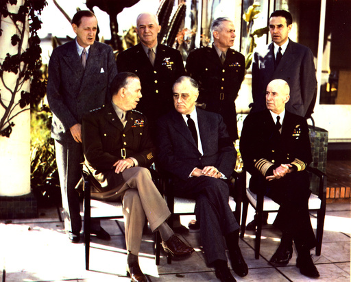 Konferenz v.Casablanca 1943 / Roosevelt und US-Delegation - Casablanca Conference,US Delegation,1943 -