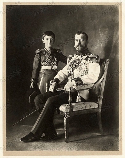 Tsar Nicholas II and Tsarevich Alexei.