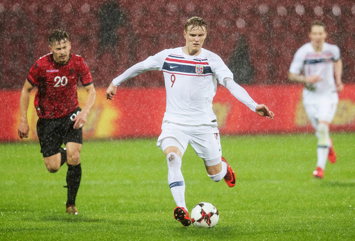 Fotball landskamp menn: Albania Norge (0-1) på Elbasan Arena.