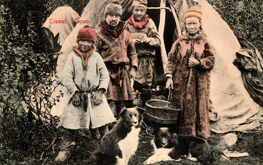 Lappen bei Tromsö / Fotopostk.um 1905 - Laplander near Tromso / Postcard / 1905 -