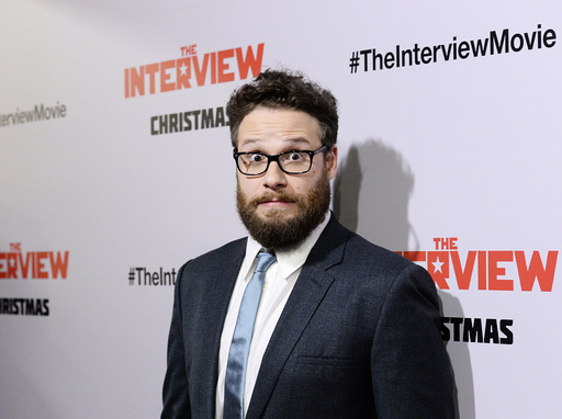 Seth Rogen poses during premiere of 