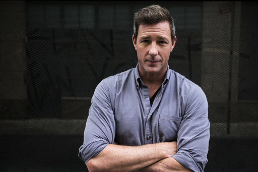 Ed Burns during a walking tour of several filming locations for the drama series 