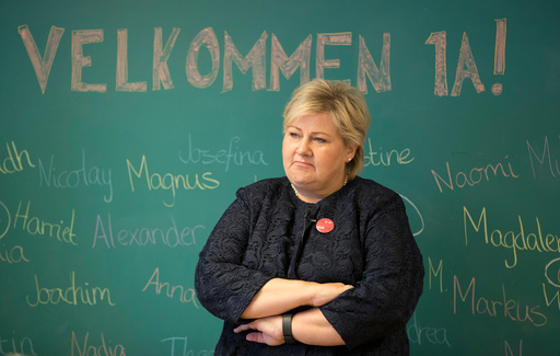 Statsminister Erna Solberg på Jar skole