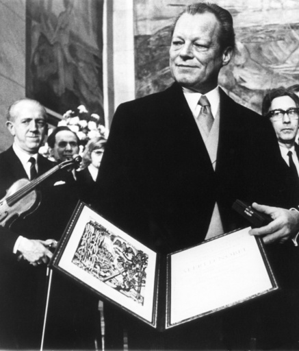 Willy Brandt receives Nobel Peace Prize 1971