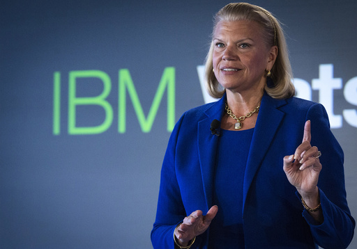 IBM Chairwoman and CEO Rometty speaks at an IBM Watson event in lower Manhattan, New York