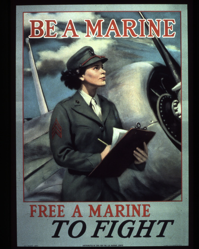 2.WK,USA, Frauen im Marinekorps/ Plakat - WWII, USA, women in the US Navy / poster -