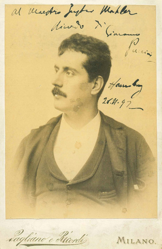 Portrait of the Composer Giacomo Puccini (1858-1924), c. 1890.