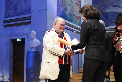 Knut Buen er en av prisvinnerne av Anders Jahres Kulturpris som ble delt ut i Universitets Aula torsdag kveld.