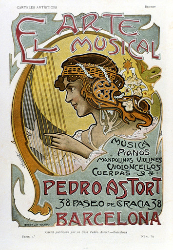 Poster design for Pedro Astort music shop, Barcelona