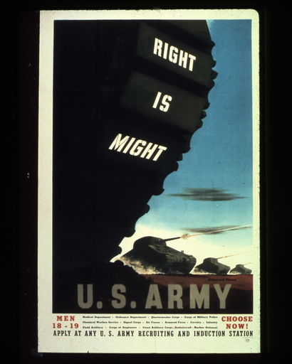 2.Wk., USA, Rekrutenwerbung / Plakat - WWII, USA, army recruitment advertising -