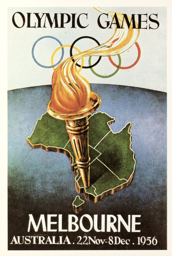 Sommerolympiade 1956, Melbourne/Plakat - Summer Olympics 1956, Melbourne / Poster -