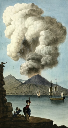 Vesuvius erupting, 1779, artwork
