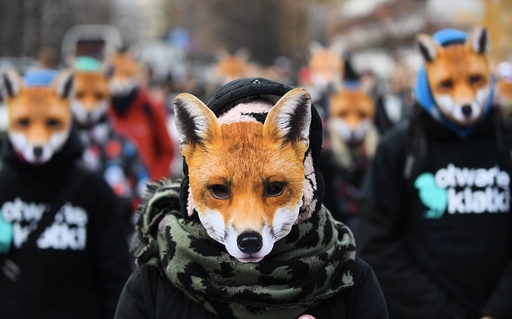 'Day without fur' demonstration in Warsaw