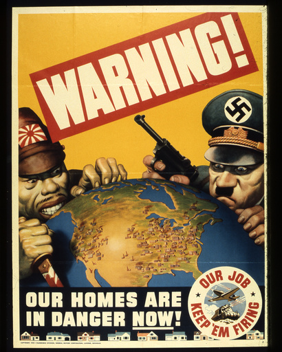 2.Wk.,USA, Warning..../ Plakat 1942 - WWII, USA, 'Warning...'/ poster 1942 - 2e G.M.,USA, Warning..../ Affiche 1942
