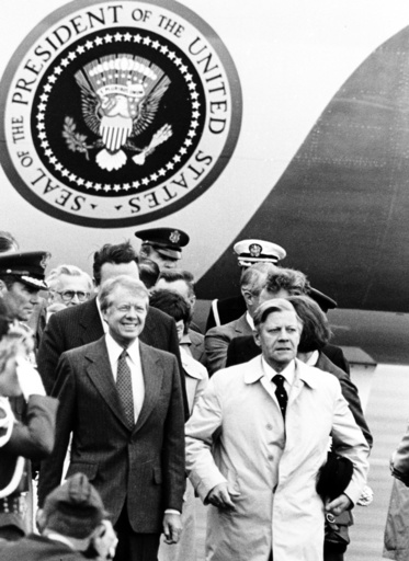 US President Carter in Frankfurt on the Main