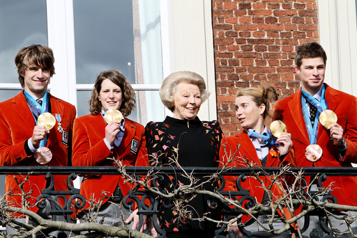 Queen Beatrix receives Olympic athletes