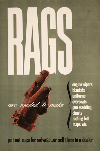 Poster requesting Rags for salvage
