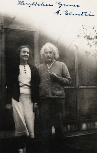 Margarita Ivanovna Konenkova, nee Vorontsova (1896-1980) and Albert Einstein (1879-1955).