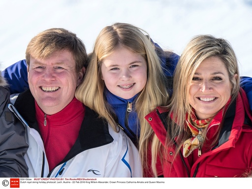 Dutch royal skiing holiday photocall, Lech, Austria - 22 Feb 2016