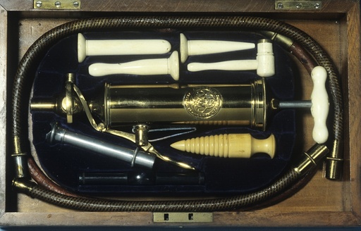 Enema and stomach pump, circa 1880