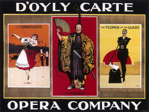 Poster advertising the D'Oyly Carte Opera Company