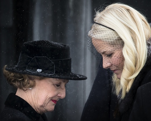 Norwegian Royals atttend the funeral of Johan Martin Ferner