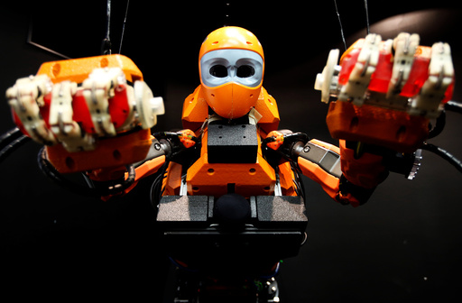 Humanoid Diving Robot OceanOne is seen during its presentation at the History Museum in Marseille