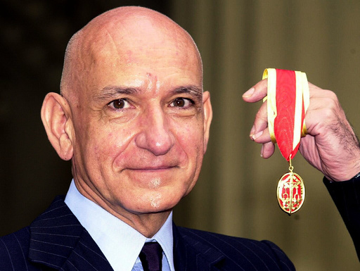 BRITISH ACTOR SIR BEN KINGSLEY AFTER RECEIVING HIS KNIGHTHOOD IN LONDON