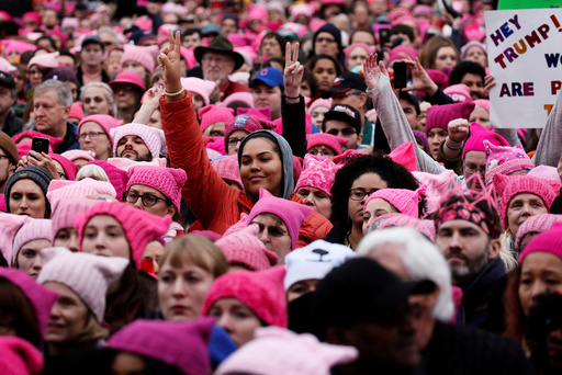 People gather for the Women's March in Washington