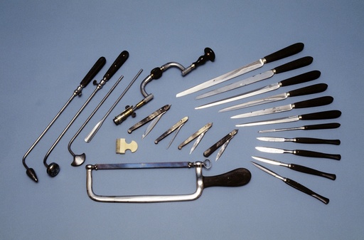 Surgical instruments, circa 1850