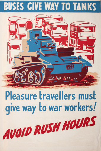 Poster: Buses give way to tanks