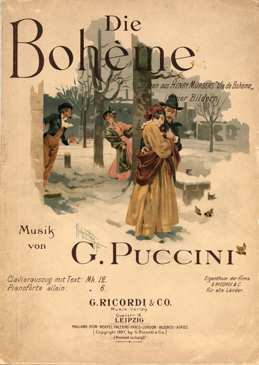 Puccini, La Boheme / Klavierauszug 1897 - Puccini / La Boheme / Piano Score / 1896 -