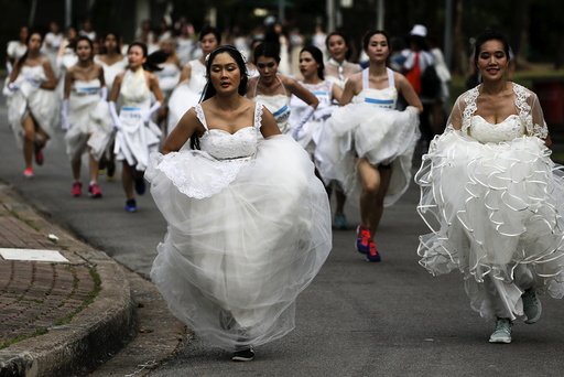 Brides-to-be participate in the 