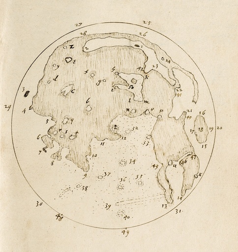 Harriot's Moon map, c.1612