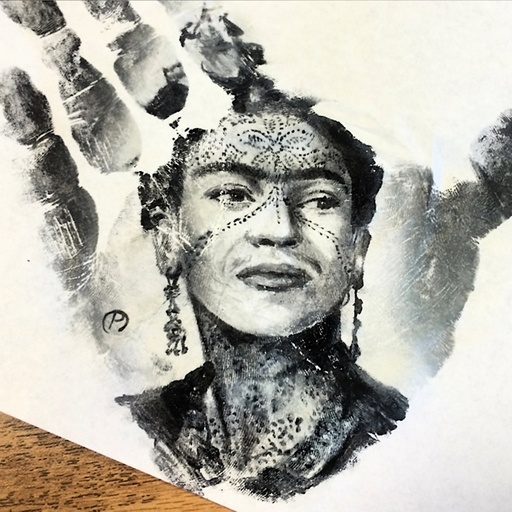 Artist Paints Incredibly Realistic Portraits on His Palms, Then Stamps Them on Paper!