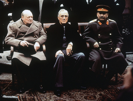 Winston Churchill, Franklin Roosevelt, Josef Stalin