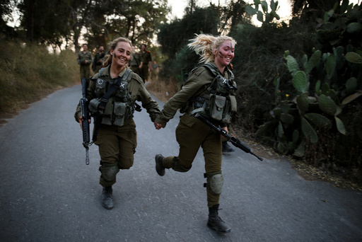Israeli soldiers of the Search and Rescue brigade take part in a training session in Ben Shemen forest, near the city of Modi'in