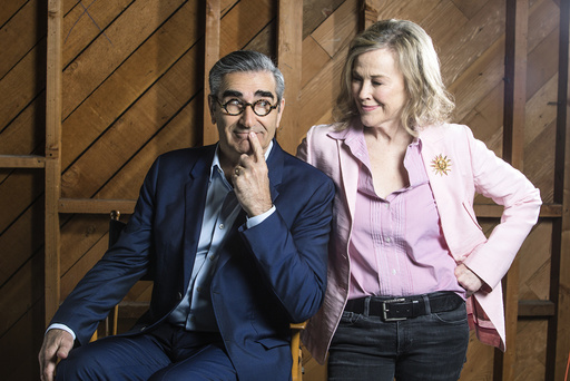 Eugene Levy and Catherine O'Hara play a husband and wife in 'Schitt's Creek,' a new comedy series on the cable channel Pop.