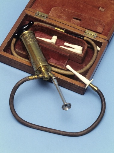 Weiss patent syringe, circa 1850