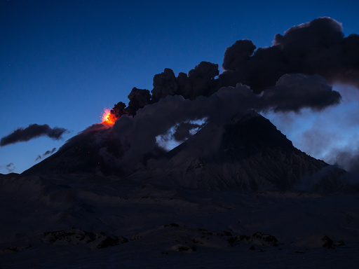 Volcano Klyuchevskoy on Kamchatka