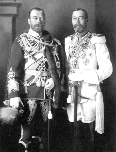 Tsar Nicholas II of Russia and George V of the United Kingdom in Berlin.