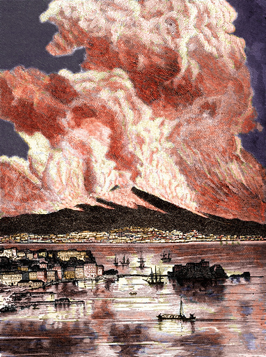 Vesuvius erupting in 1872