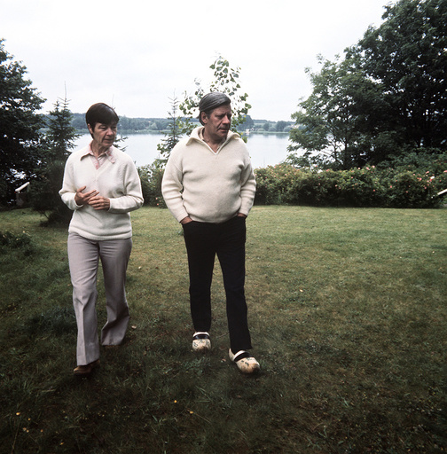 Helmut and Hannelore Schmidt at Brahmsee lake