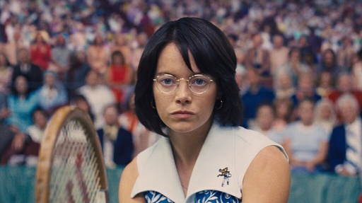 EMMA STONE in BATTLE OF THE SEXES (2017), directed by JONATHAN DAYTON and VALERIE FARIS.