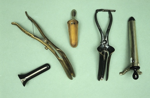 Vaginal speculae, circa 1870-1900
